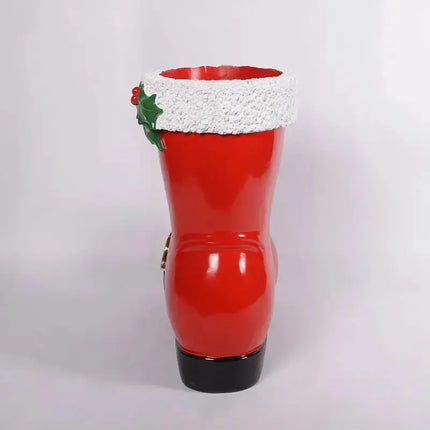 Red Christmas Boot Statue LM Treasures - H