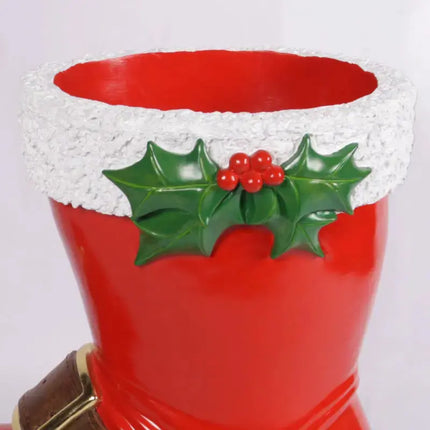 Red Christmas Boot Statue LM Treasures - H