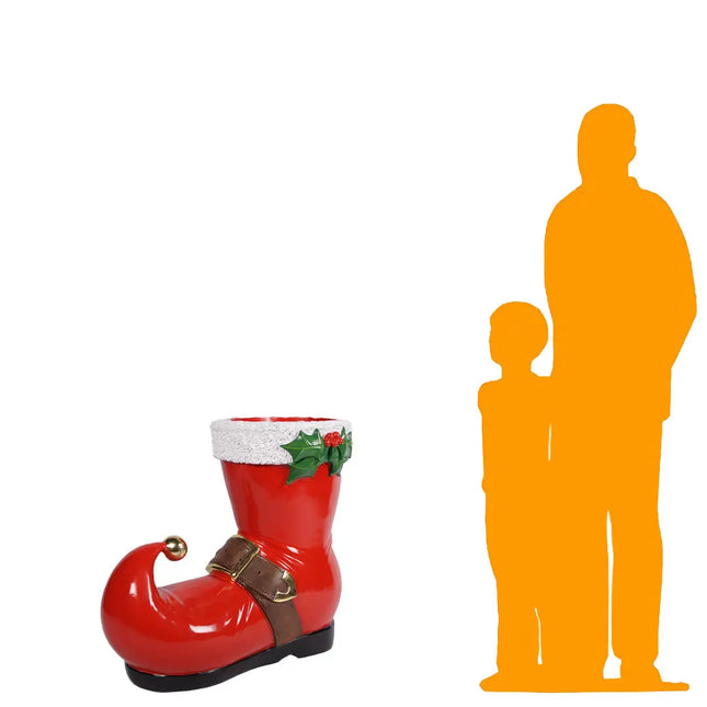 Red Christmas Boot Statue LM Treasures - H