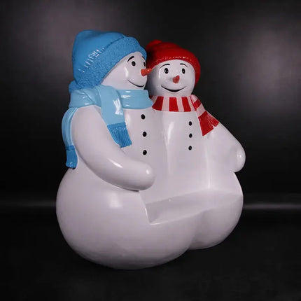 Snowman Bench Statue LM Treasures - H