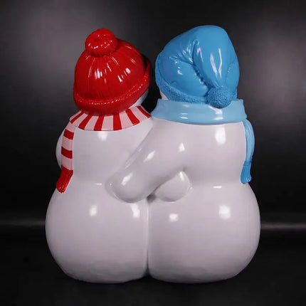 Snowman Bench Statue LM Treasures - H