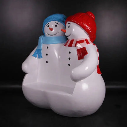 Snowman Bench Statue LM Treasures - H