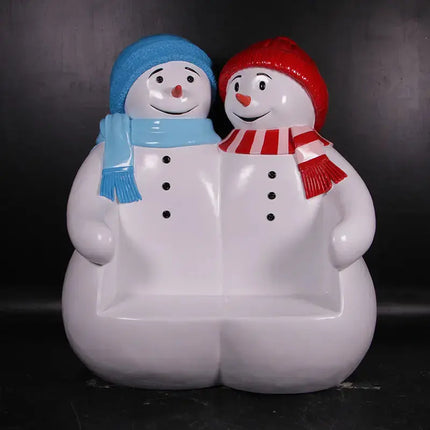 Snowman Bench Statue LM Treasures - H