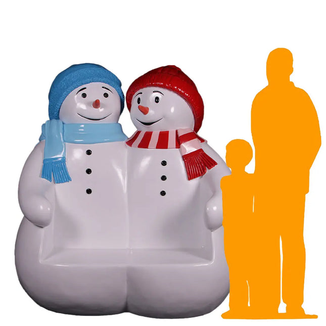 Snowman Bench Statue LM Treasures - H