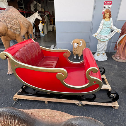 Santa's Sleigh Photo Op Over Sized Statue LM Treasures - H