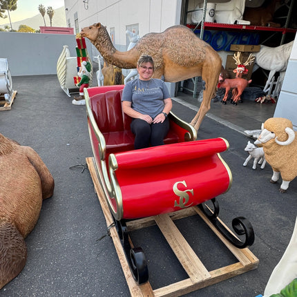 Santa's Sleigh Photo Op Over Sized Statue LM Treasures - H