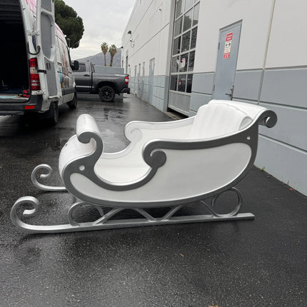 White Santa's Sleigh Photo Op Over Sized Statue LM Treasures - H