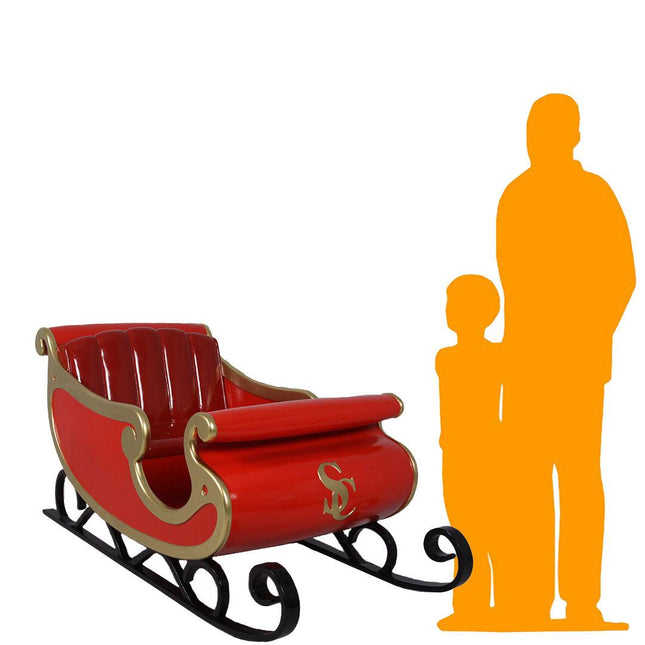 Santa's Sleigh Photo Op Over Sized Statue - LM Treasures 