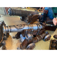 Pirate Cannon with Balls Life Size Statue - LM Treasures 