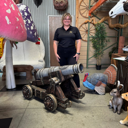 Pirate Cannon with Balls Life Size Statue - LM Treasures 
