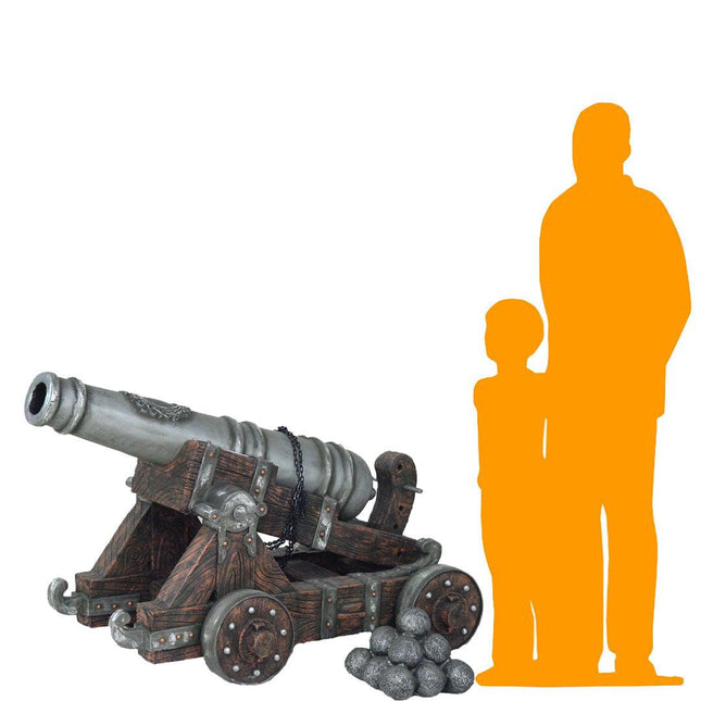 Pirate Cannon with Balls Life Size Statue - LM Treasures 