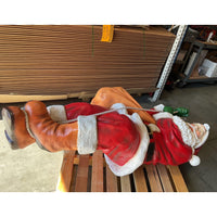 Santa On Rope Hanging Life Size Statue - LM Treasures 