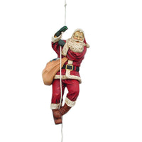 Santa On Rope Hanging Life Size Statue - LM Treasures 