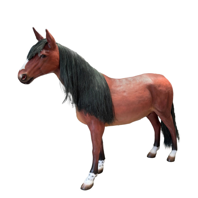 Brown Horse Life Size Statue LM Treasures - A