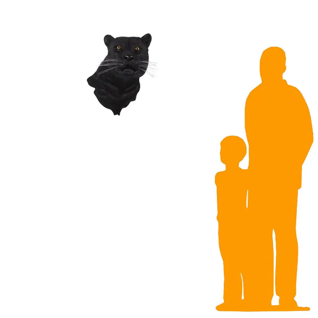 Black Panther Head Wall Decor Statue LM Treasures - H