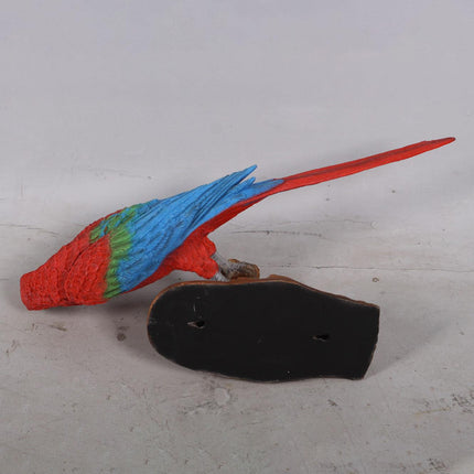 Red Macaw Parrot Wall Decor Life Size Statue