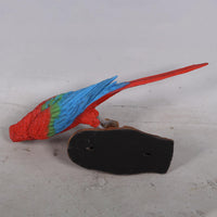 Red Macaw Parrot Wall Decor Life Size Statue