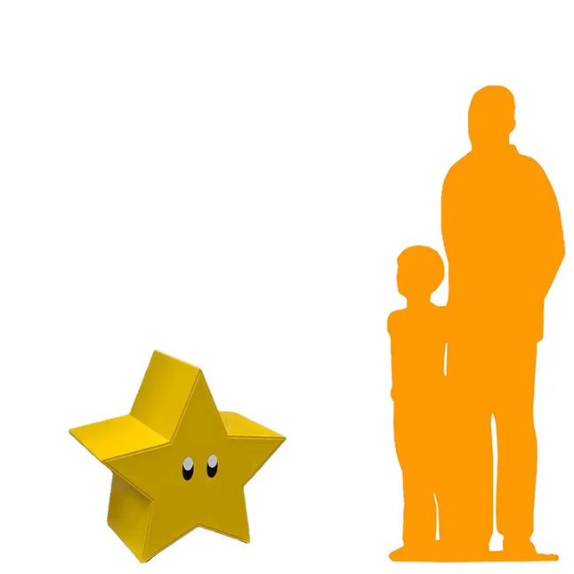 Yellow Star Cartoon Table and Wall Decor Statue LM Treasures - H