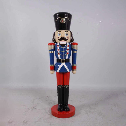 Blue Nutcracker Life Size Christmas Statue