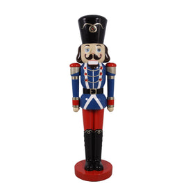 Blue Nutcracker Life Size Christmas Statue - LM Treasures 