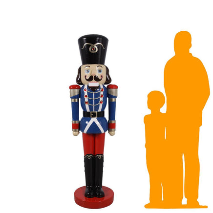 Blue Nutcracker Life Size Christmas Statue - LM Treasures 