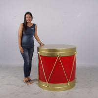 Red And Gold Drum Life Size Statue - LM Treasures 