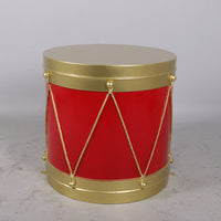 Red And Gold Drum Life Size Statue - LM Treasures 