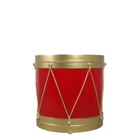 Red And Gold Drum Life Size Statue - LM Treasures 