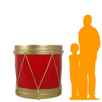 Red And Gold Drum Life Size Statue - LM Treasures 