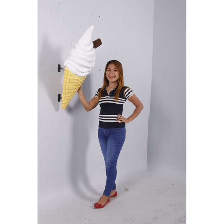 Hanging Soft Serve Vanilla Ice Cream Over Sized Statue - LM Treasures 