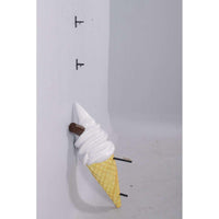 Hanging Soft Serve Vanilla Ice Cream Over Sized Statue - LM Treasures 