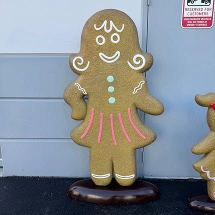 Woman Gingerbread Cookie Over Sized Statue LM Treasures - H