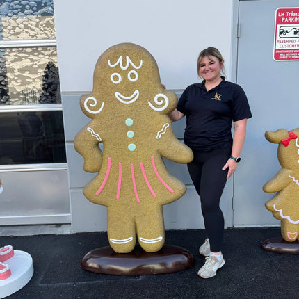 Woman Gingerbread Cookie Over Sized Statue LM Treasures - H