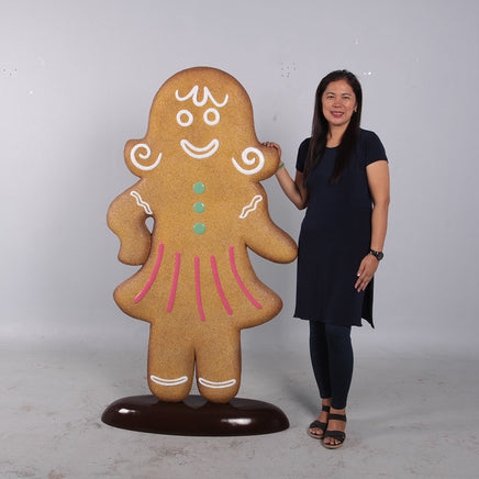 Woman Gingerbread Cookie Over Sized Statue - LM Treasures 