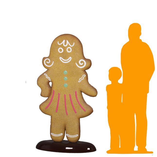 Woman Gingerbread Cookie Over Sized Statue LM Treasures - H