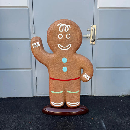 Boy Gingerbread Cookie Over Sized Statue LM Treasures - H