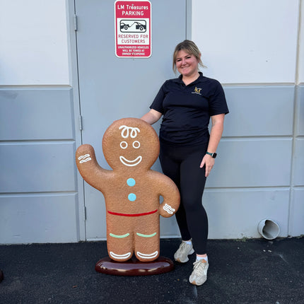 Boy Gingerbread Cookie Over Sized Statue LM Treasures - H