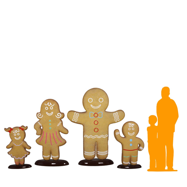 Gingerbread Family Statue Set of 4 - LM Treasures 