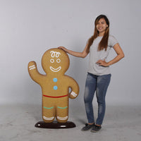 Boy Gingerbread Cookie Over Sized Statue - LM Treasures 