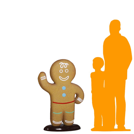 Boy Gingerbread Cookie Over Sized Statue - LM Treasures 