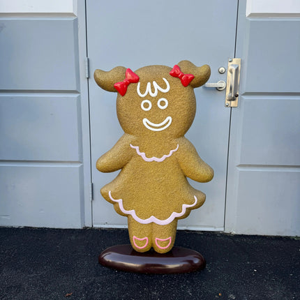 Girl Gingerbread Cookie Over Sized Statue LM Treasures - H