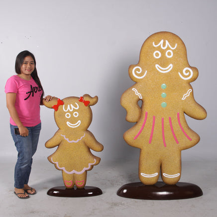 Girl Gingerbread Cookie Over Sized Statue - LM Treasures 