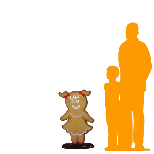 Girl Gingerbread Cookie Over Sized Statue LM Treasures - H