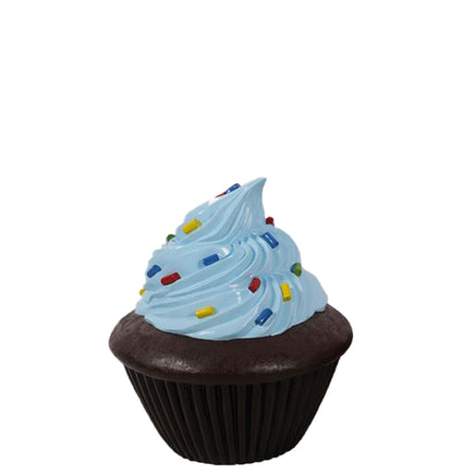 Blue Frosting Chocolate Cupcake Over Sized Statue - LM Treasures 