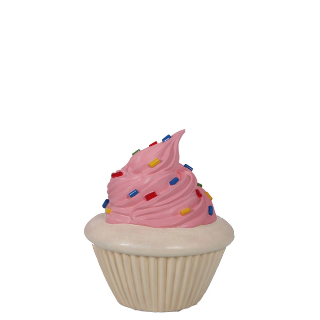 Pink Frosting Vanilla Cupcake Over Sized Statue - LM Treasures 