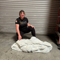 Medium White Rock Siji Life Size Statue