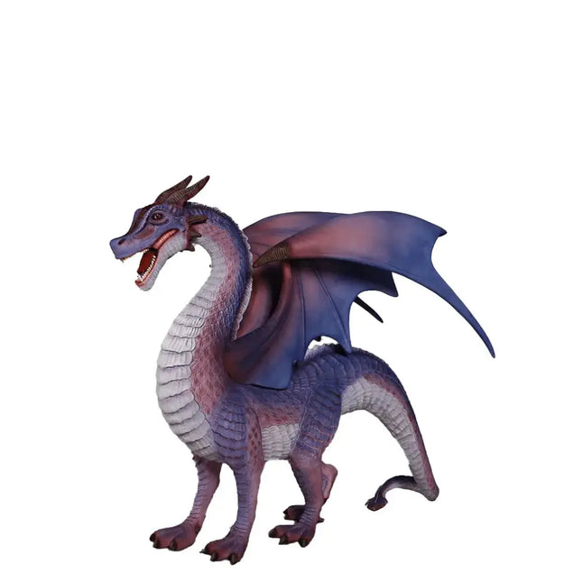 Small Purple Dragon Standing Life Size Statue LM Treasures - H