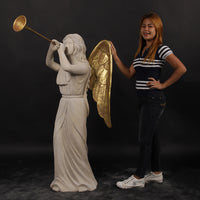 Angel With Trumpet Life Size Statue