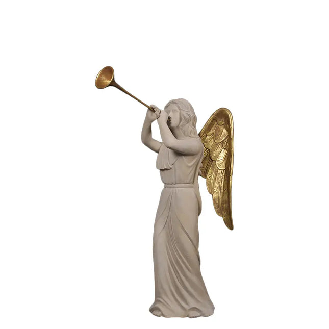 Angel With Trumpet Life Size Statue LM Treasures - H
