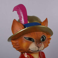 Comic Cat Standing Life Size Statue - LM Treasures 